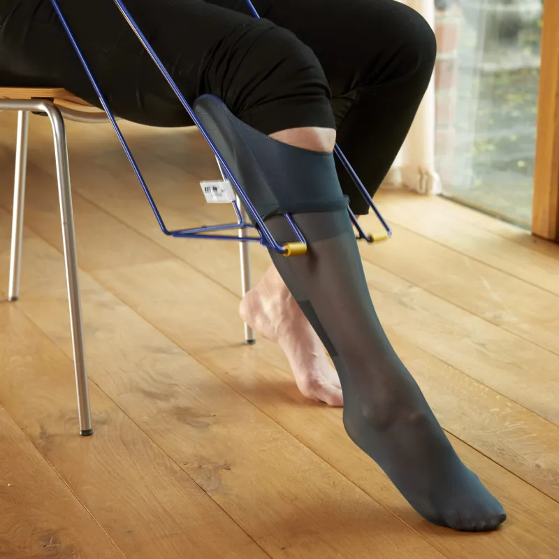 Støttestrømpe-påtrekker, høy