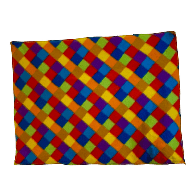 Fikleteppe rød – taktilt sanseteppe for personer med demens